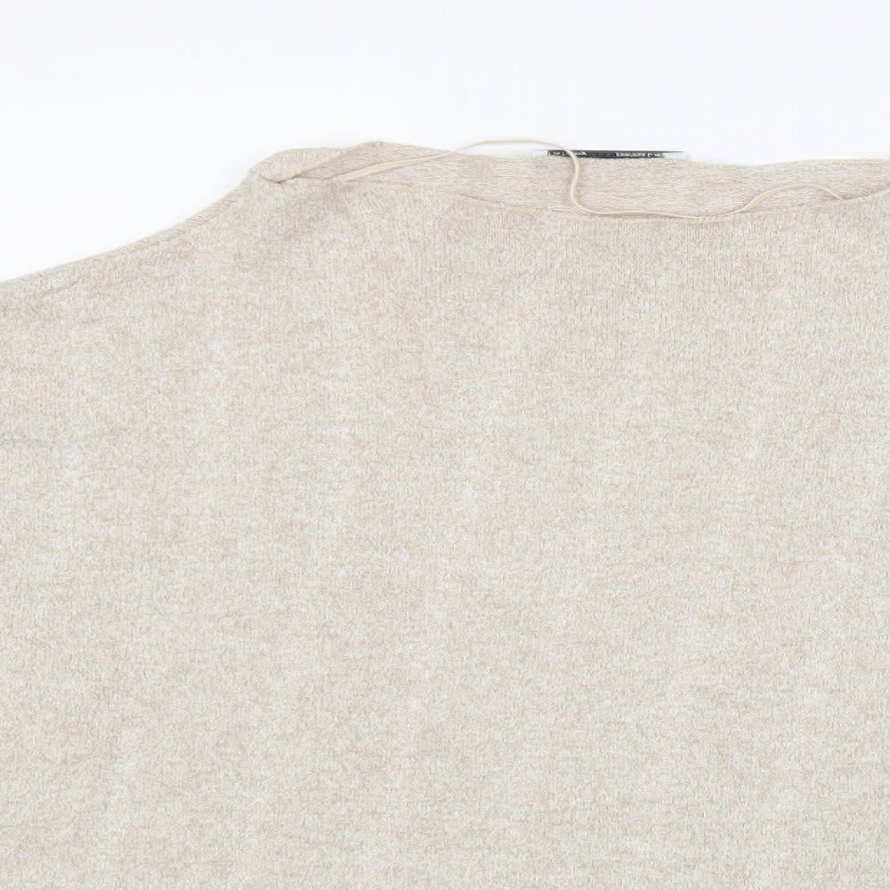 Womens UK Size L Zara Beige Pullover Jumper