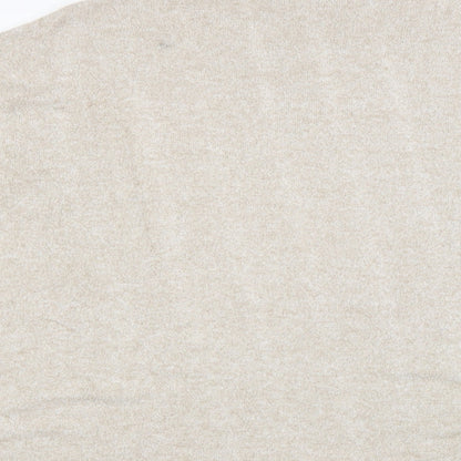 Womens UK Size L Zara Beige Pullover Jumper