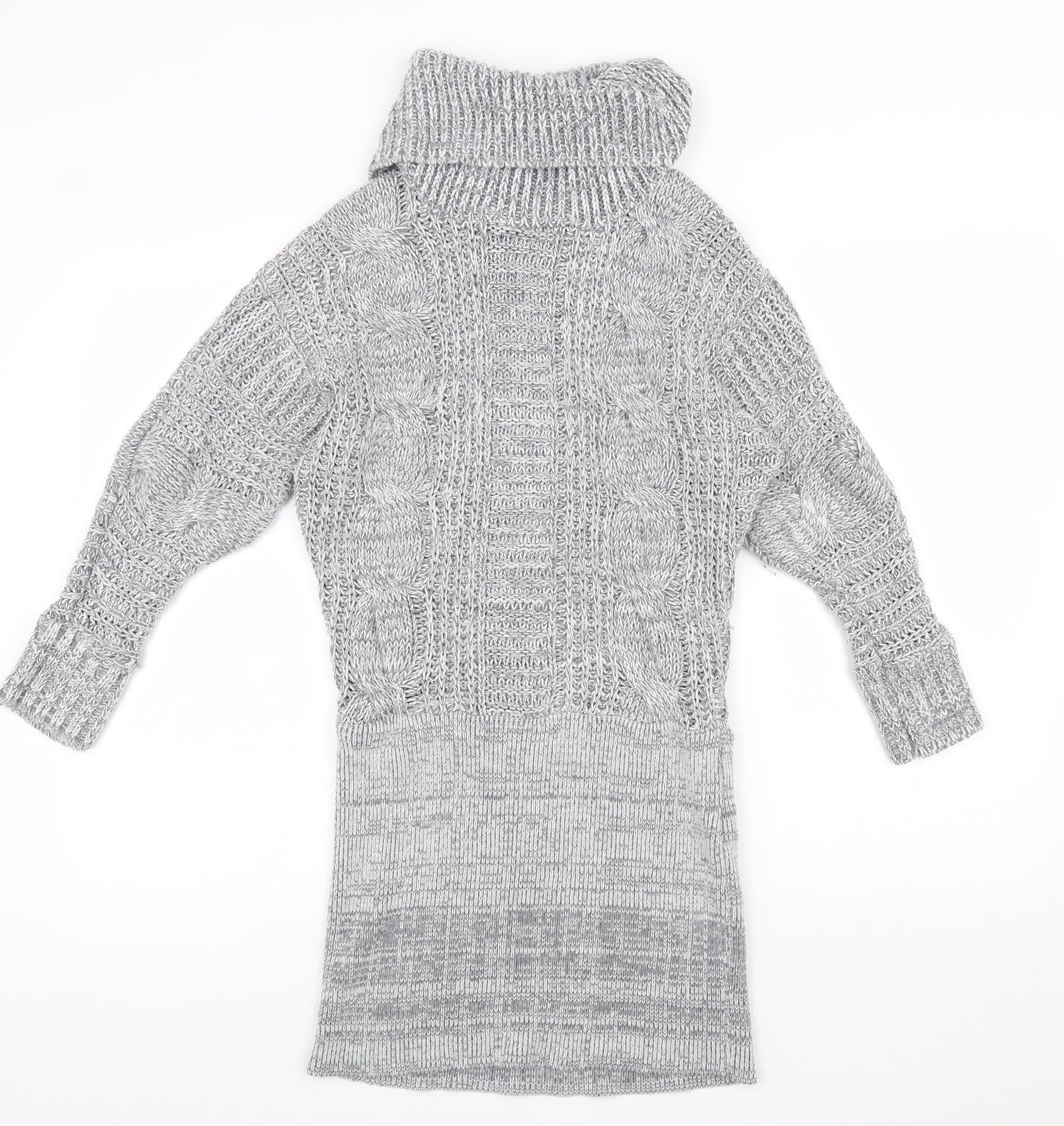 Womens UK Size 10 Lipsy Grey Tunic Jumper