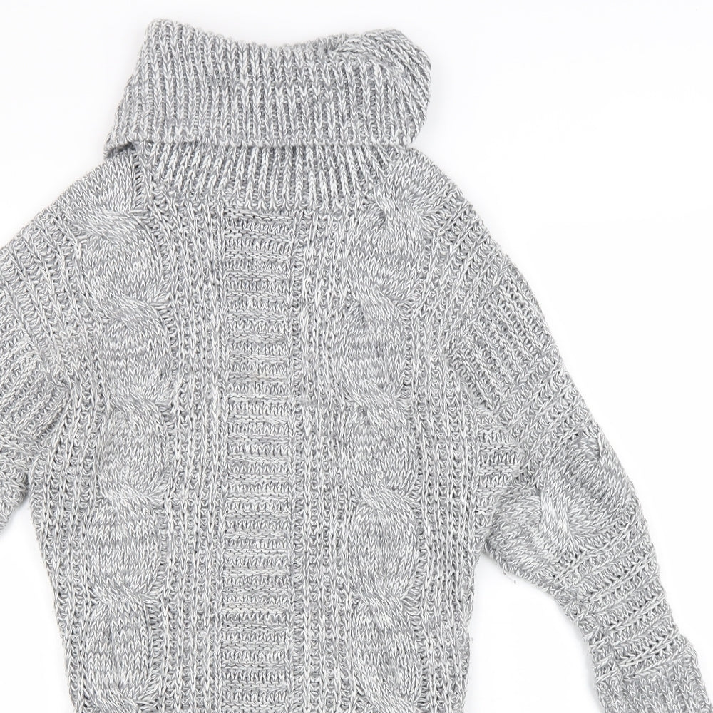 Womens UK Size 10 Lipsy Grey Tunic Jumper