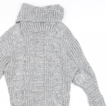 Womens UK Size 10 Lipsy Grey Tunic Jumper