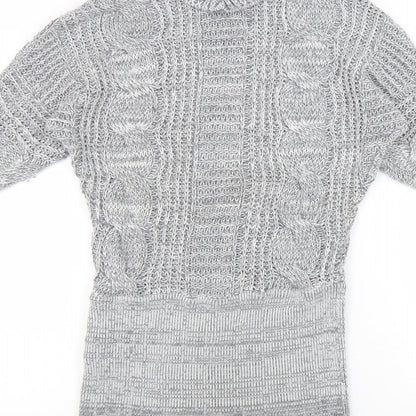 Womens UK Size 10 Lipsy Grey Tunic Jumper