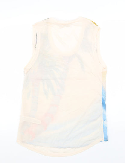 Womens UK Size S Zara Pink Basic T-Shirt