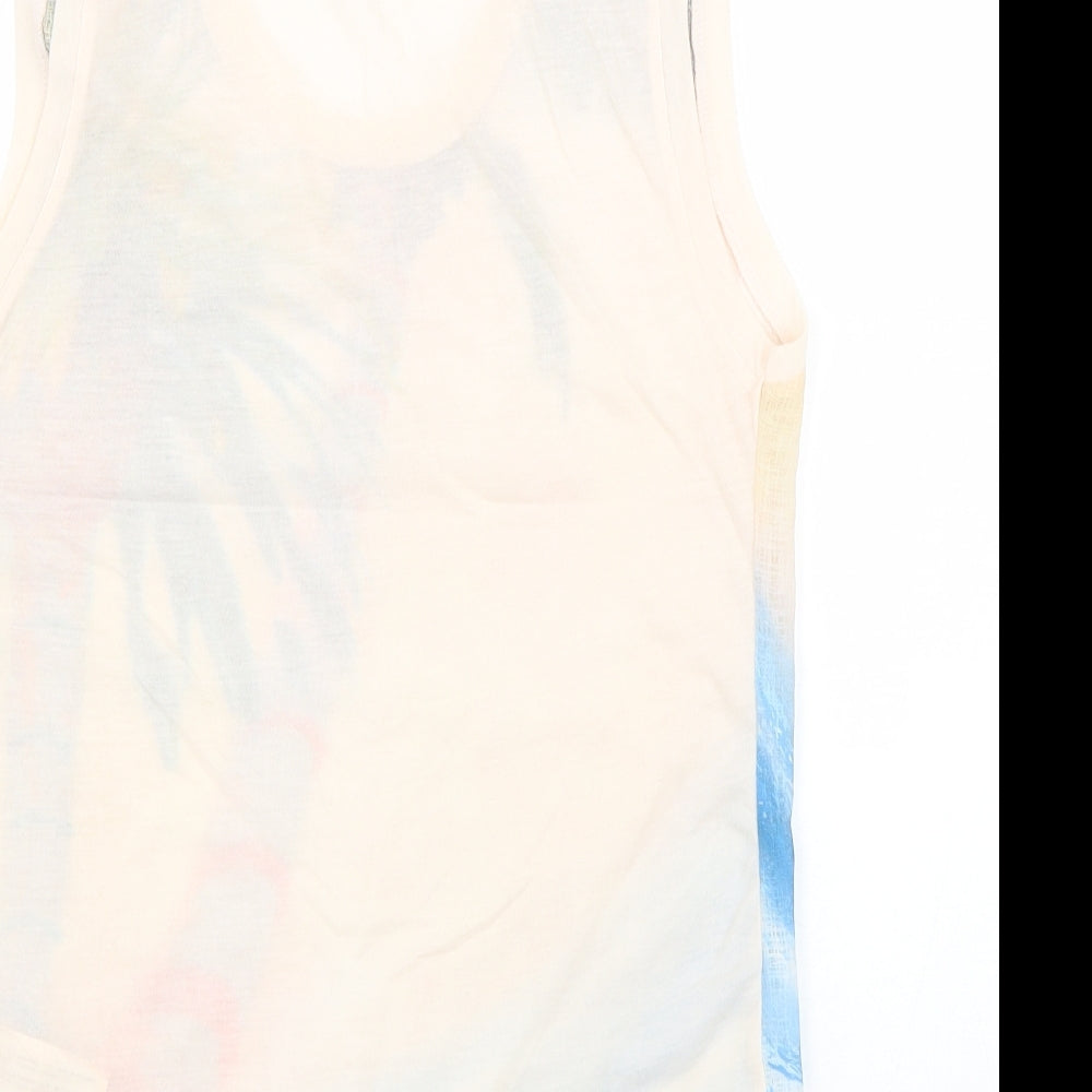 Womens UK Size S Zara Pink Basic T-Shirt