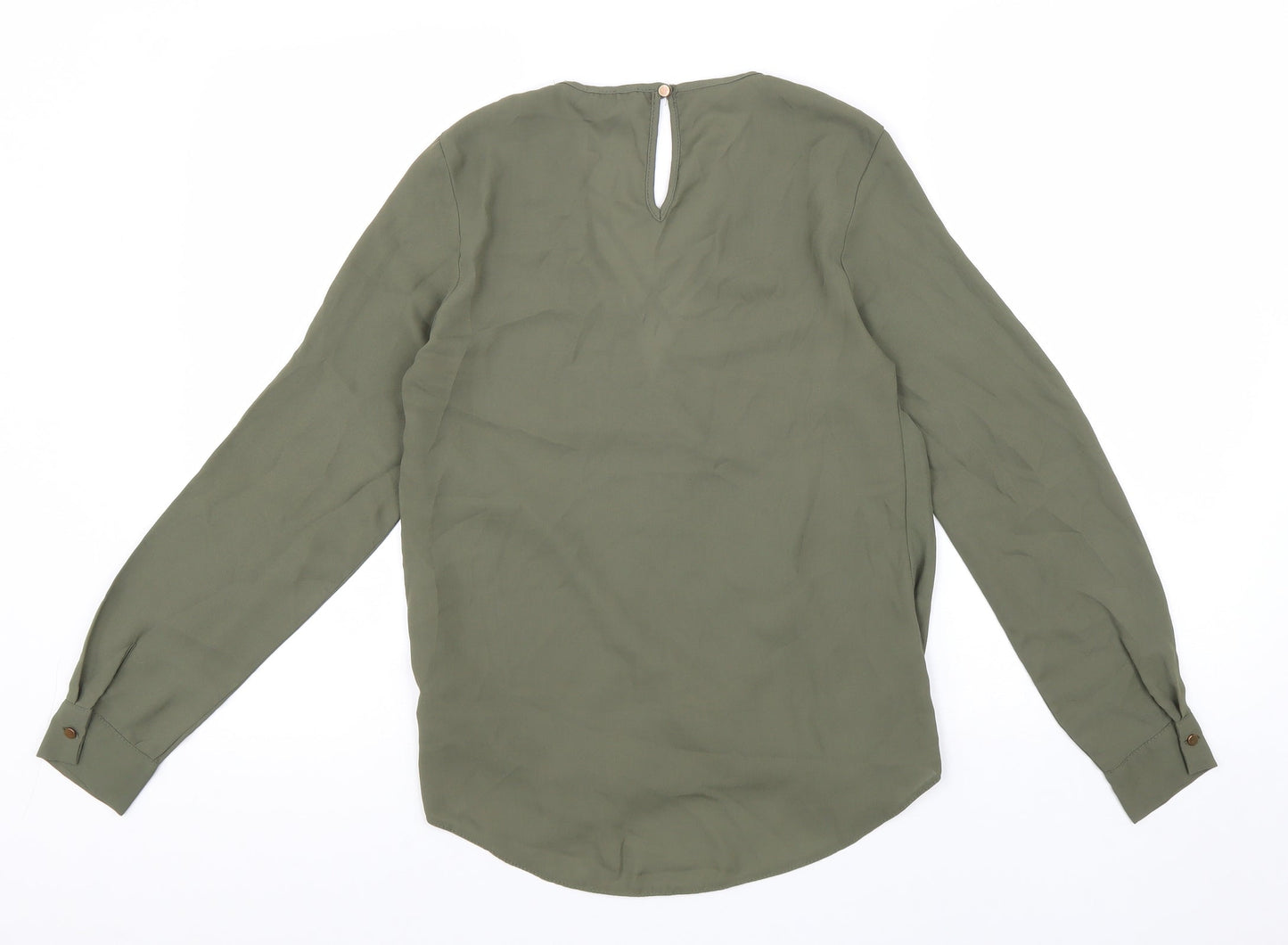 Womens UK Size 8 New Look Green Basic Blouse