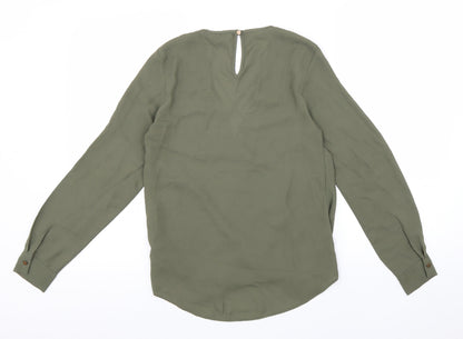 Womens UK Size 8 New Look Green Basic Blouse