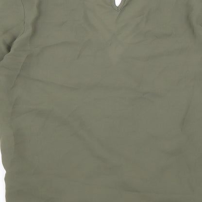 Womens UK Size 8 New Look Green Basic Blouse