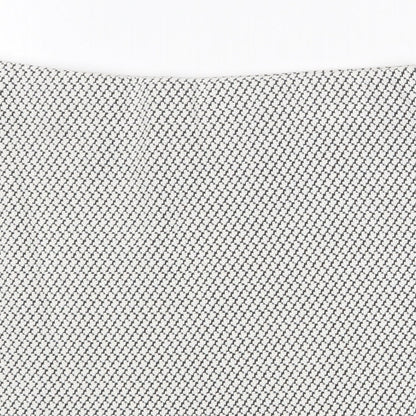 H&M Womens White Geometric Cotton Mini Skirt Size S