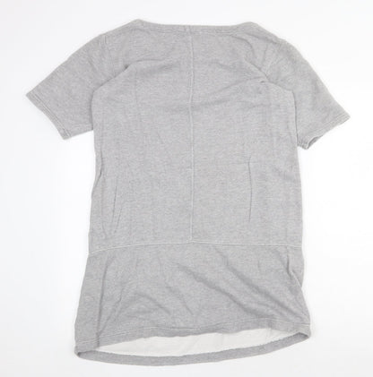 G.H. Bass & Co. Womens Grey 100% Cotton Shift Size M Boat Neck Pullover