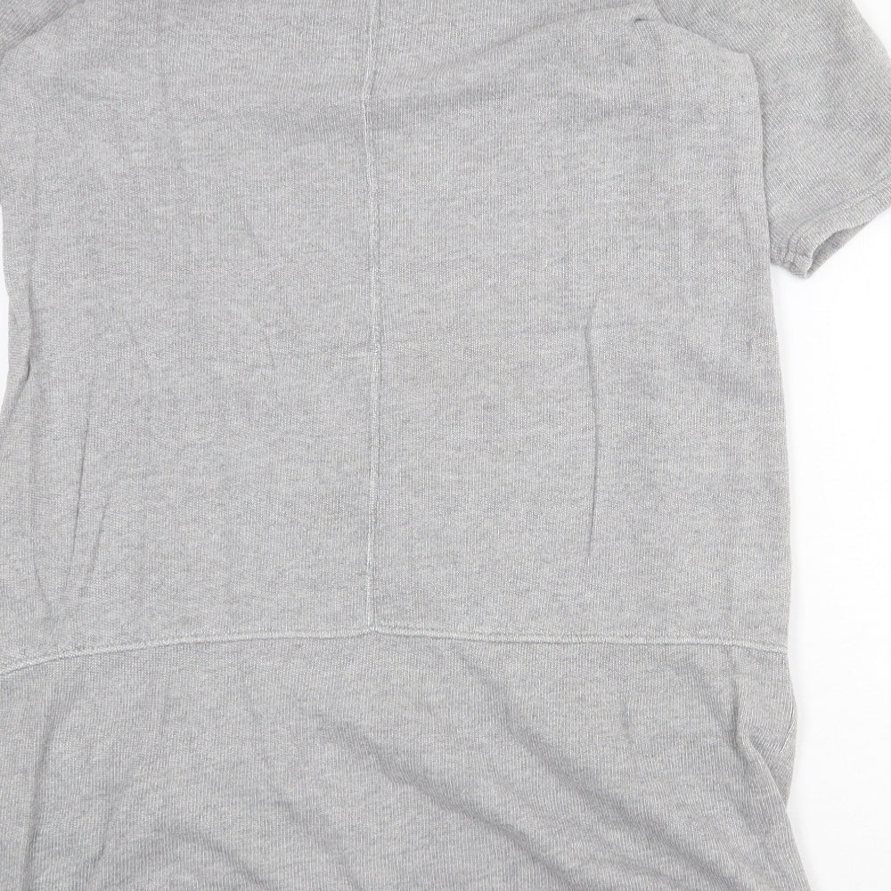 G.H. Bass & Co. Womens Grey 100% Cotton Shift Size M Boat Neck Pullover