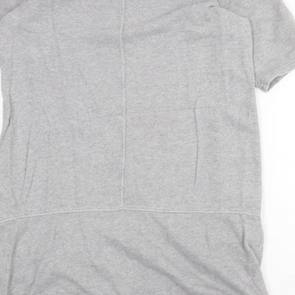 G.H. Bass & Co. Womens Grey 100% Cotton Shift Size M Boat Neck Pullover