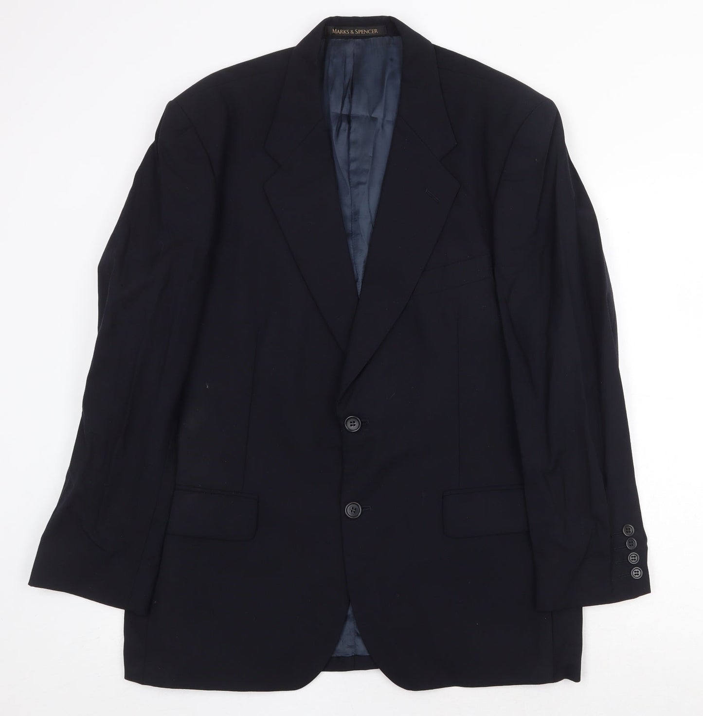 Mens UK Size 40 Marks and Spencer Regular Blue Suit Jacket