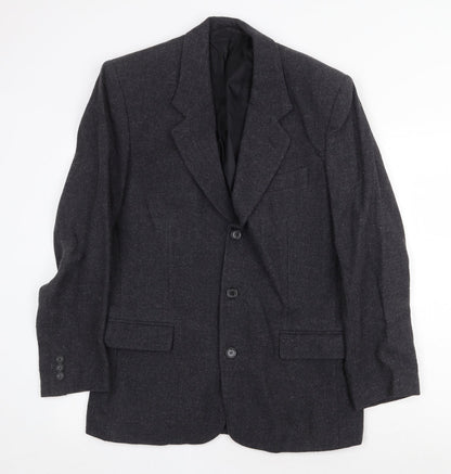 Classics Clothing Mens Grey Wool Jacket Suit Jacket Size 38 Regular