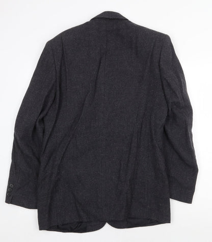Classics Clothing Mens Grey Wool Jacket Suit Jacket Size 38 Regular