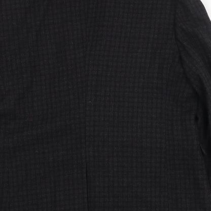 Mens UK Size 2XL Cedar Wood State Regular Black Suit Jacket