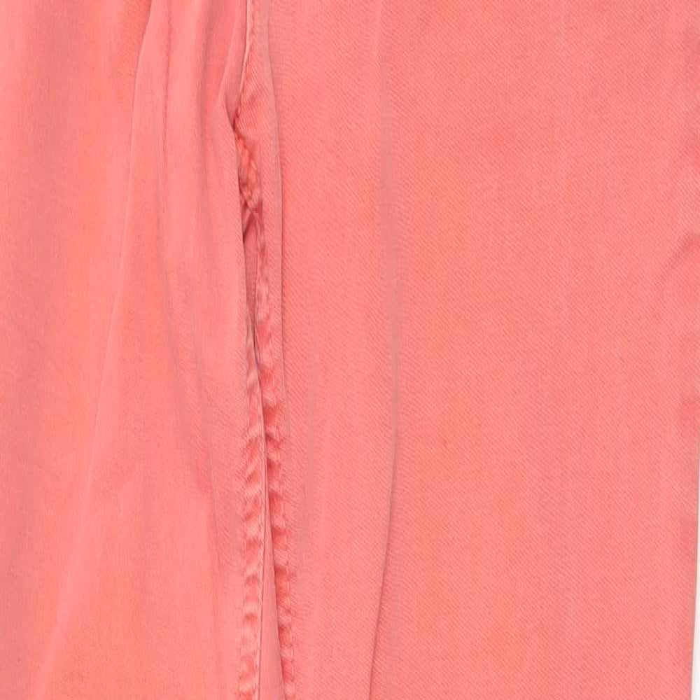 Zara Womens Pink Cotton Skinny Jeans Size 6 Regular Zip