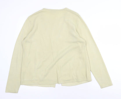 Womens UK Size S Carolyn Taylor Yellow Cardigan Jumper