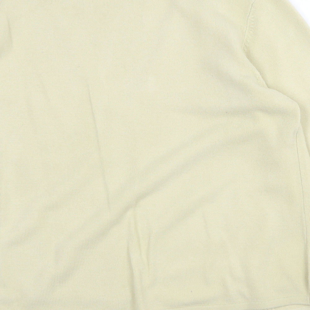 Womens UK Size S Carolyn Taylor Yellow Cardigan Jumper
