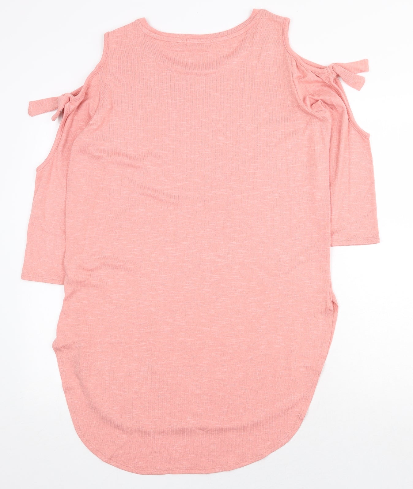 Papaya Womens Pink Viscose Shift Size M Scoop Neck Pullover - Cold Shoulder