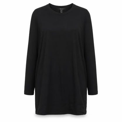 Forever 21 Womens Black Cotton Shift Size M Scoop Neck Pullover
