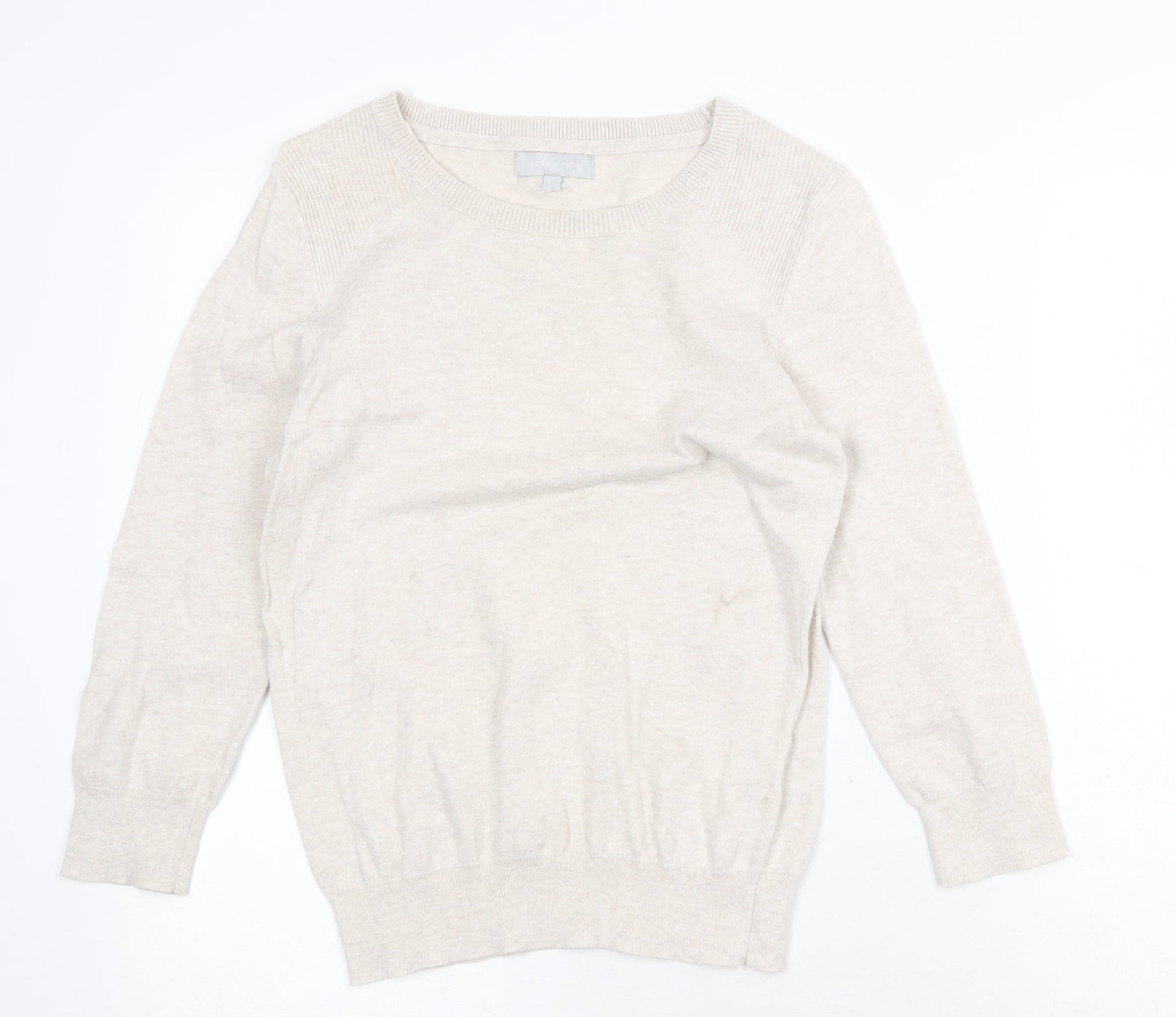 Womens UK Size 12 Red Herring Beige Pullover Jumper