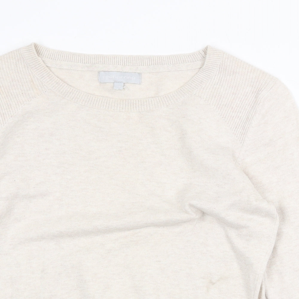 Womens UK Size 12 Red Herring Beige Pullover Jumper