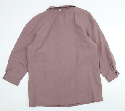 A.V.V Fashion Womens Purple Overcoat Coat Size 16 Buckle