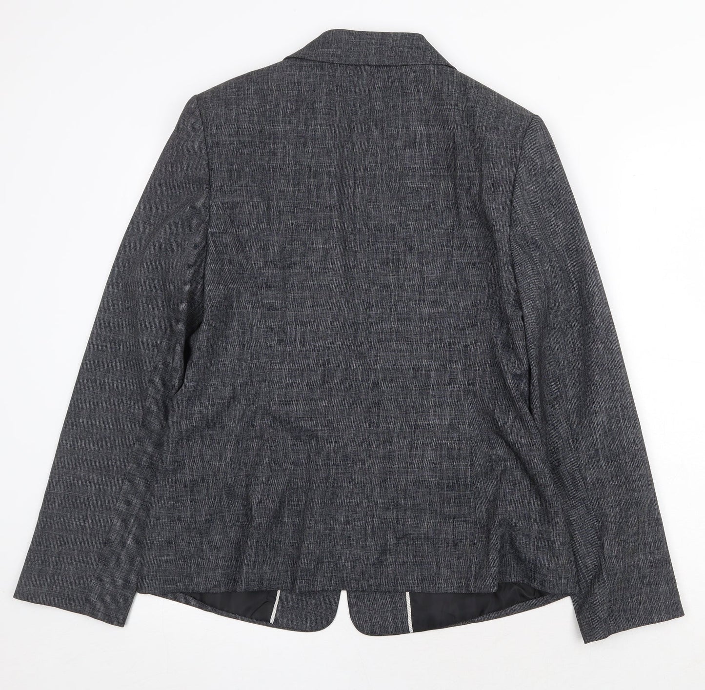 Papaya Womens Grey Jacket Blazer Size 12 Button