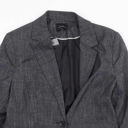 Papaya Womens Grey Jacket Blazer Size 12 Button