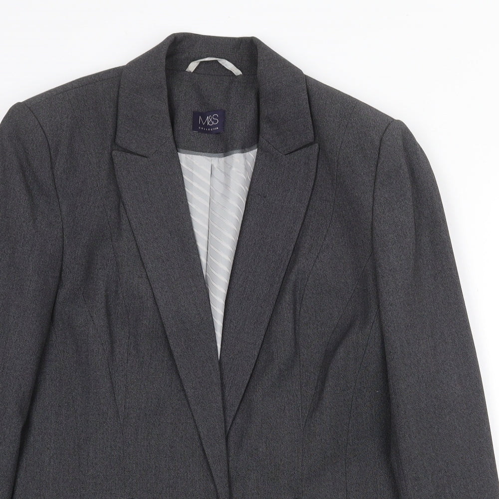 Womens UK Size 12 Marks and Spencer Regular Grey Blazer