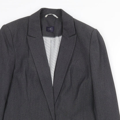 Womens UK Size 12 Marks and Spencer Regular Grey Blazer