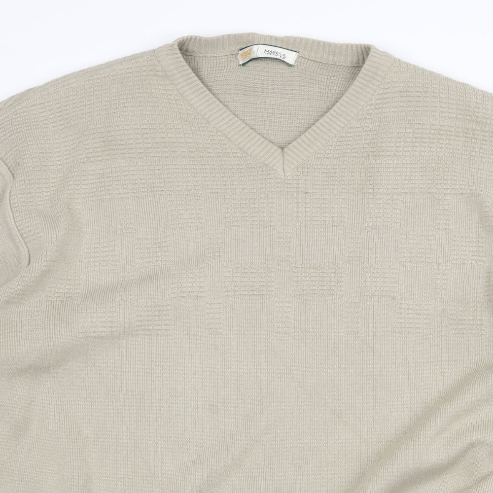 Womens UK Size 2XL Marks and Spencer Beige Pullover Jumper