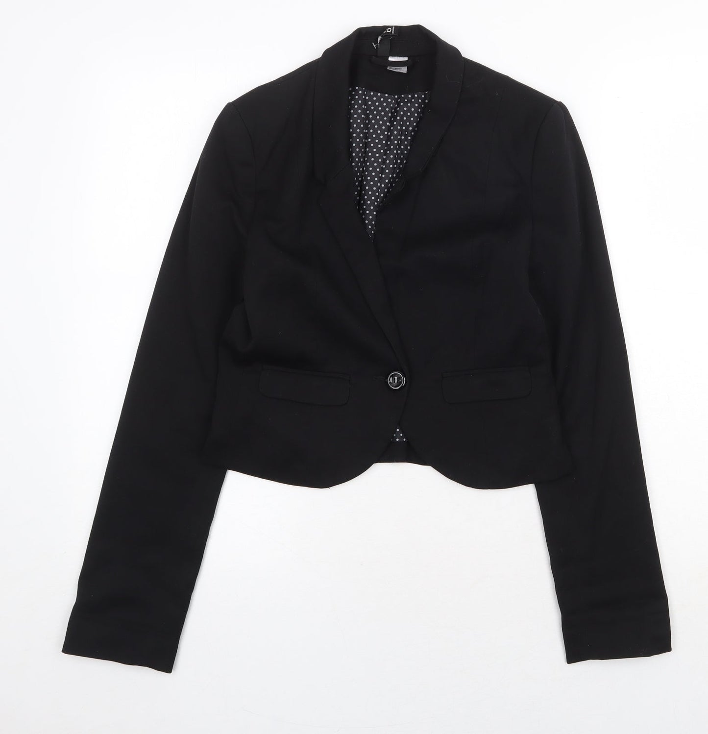Womens UK Size 8 H&M Black Jacket