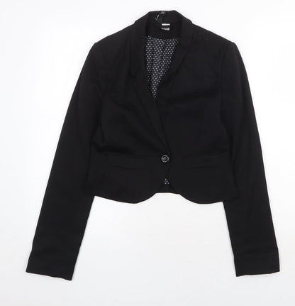 Womens UK Size 8 H&M Black Jacket