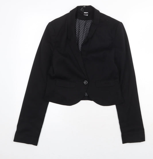 Womens UK Size 8 H&M Black Jacket
