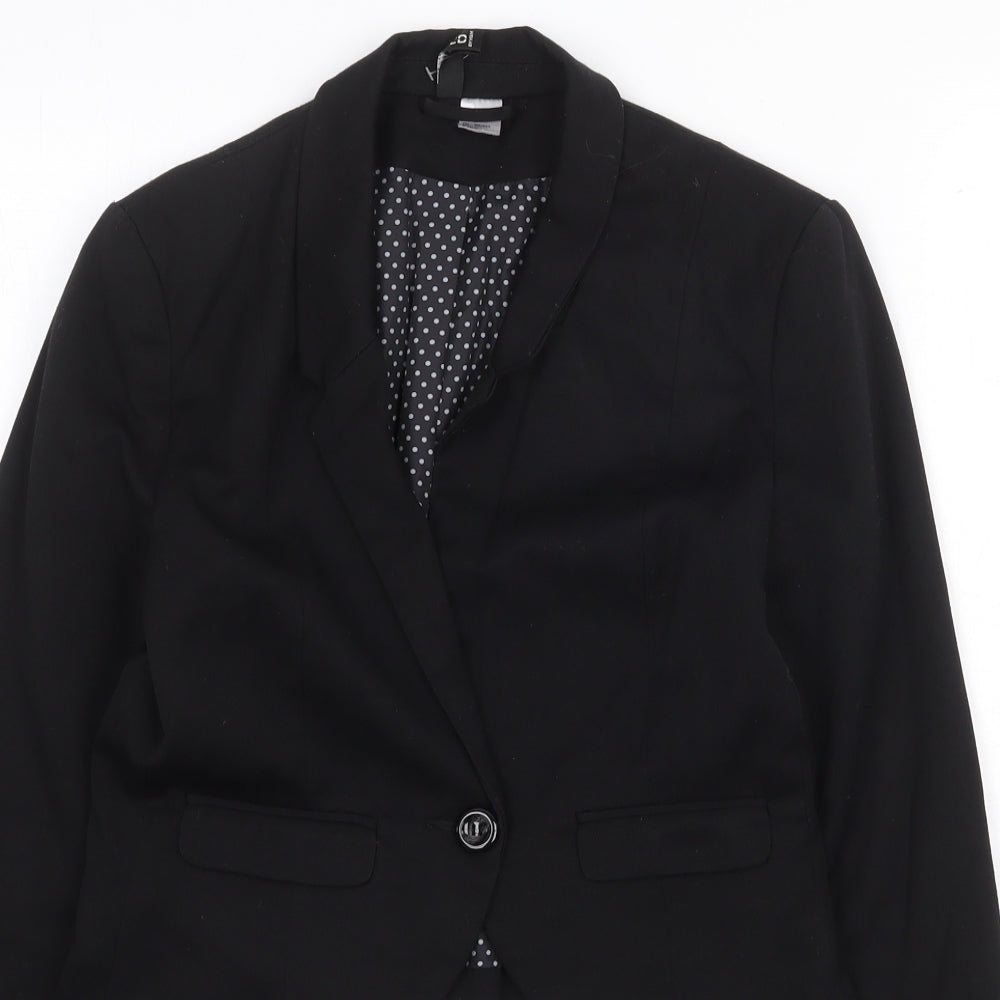 Womens UK Size 8 H&M Black Jacket