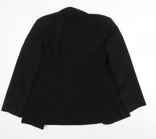 Dorothy Perkins Womens Black Herringbone Polyester Jacket Blazer Size 12