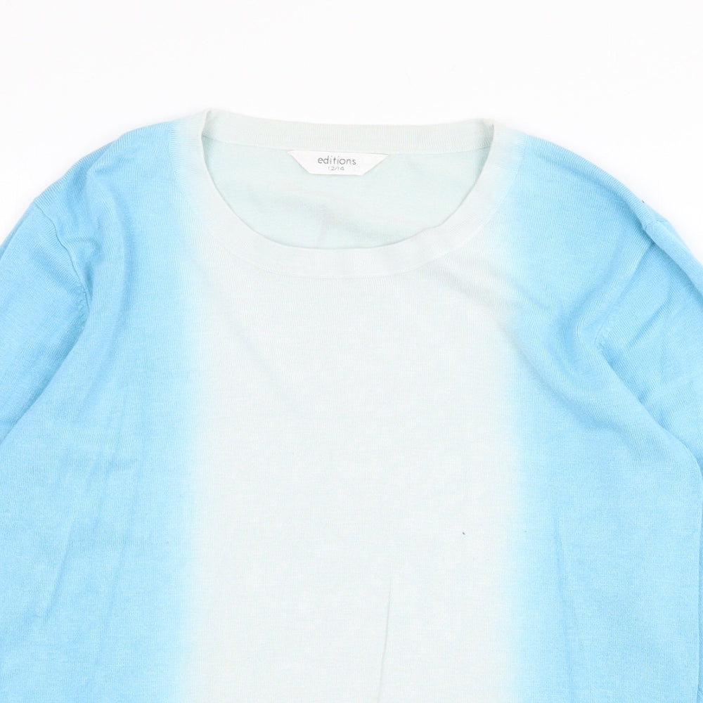 Womens UK Size 12 Editions Blue Pullover Jumper