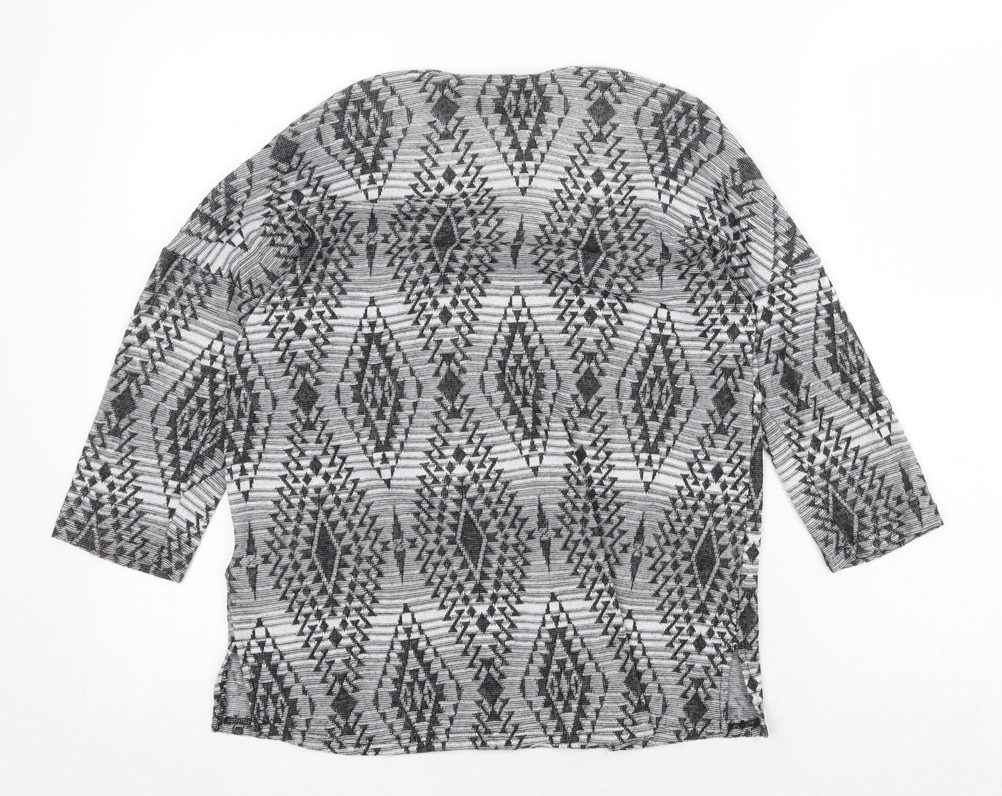 Womens UK Size 8 New Look Grey Basic T-Shirt