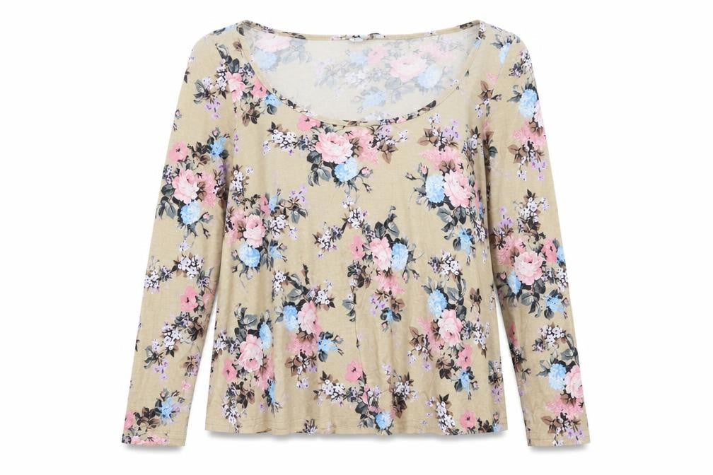 Womens UK Size 10 New Look Beige Basic Blouse