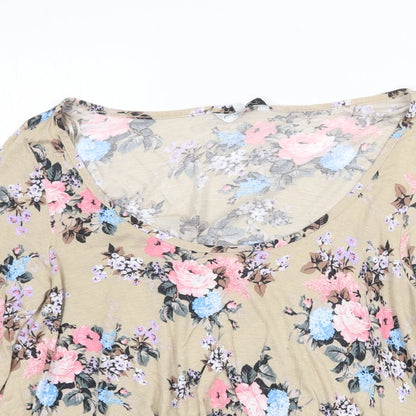 Womens UK Size 10 New Look Beige Basic Blouse