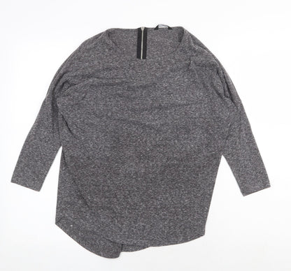 Womens UK Size 6 Select Grey Basic T-Shirt