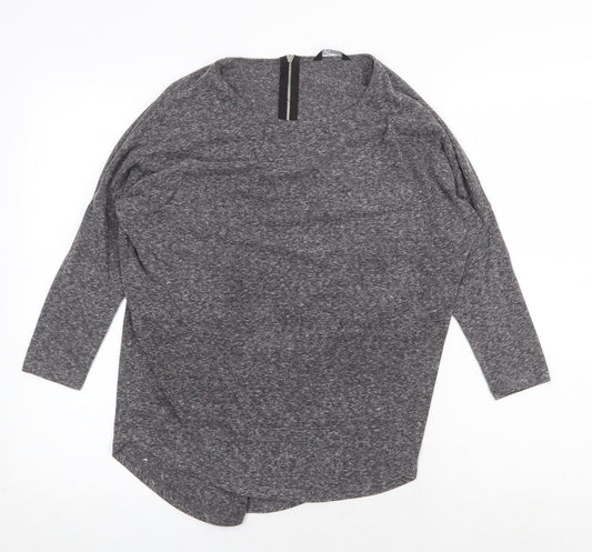 Womens UK Size 6 Select Grey Basic T-Shirt