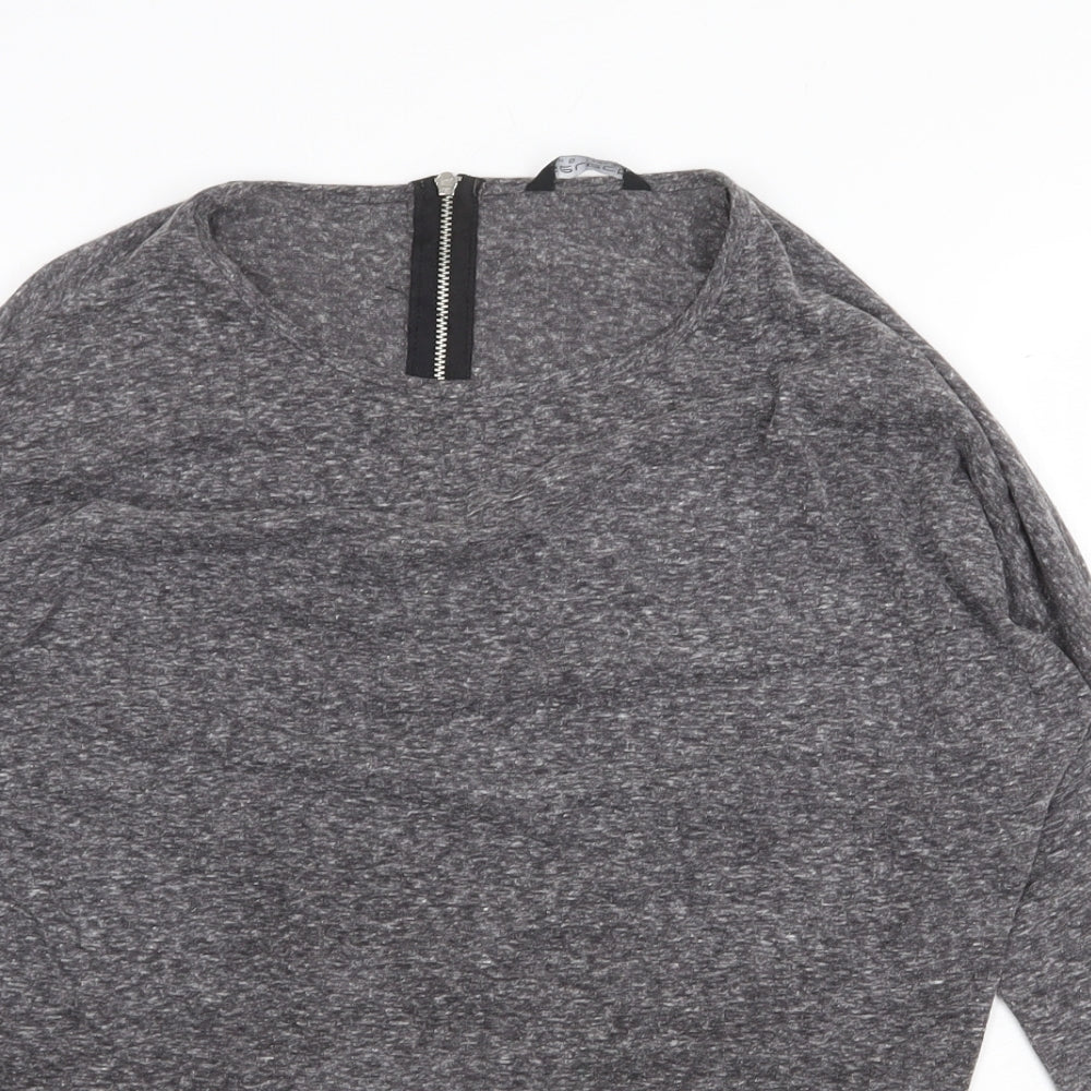 Womens UK Size 6 Select Grey Basic T-Shirt