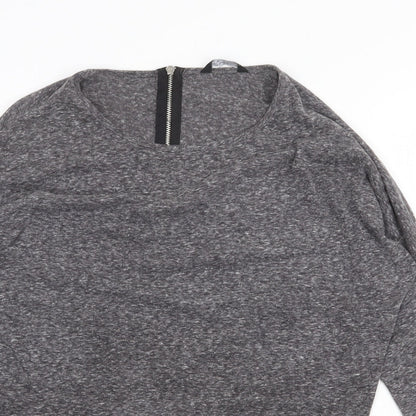 Womens UK Size 6 Select Grey Basic T-Shirt