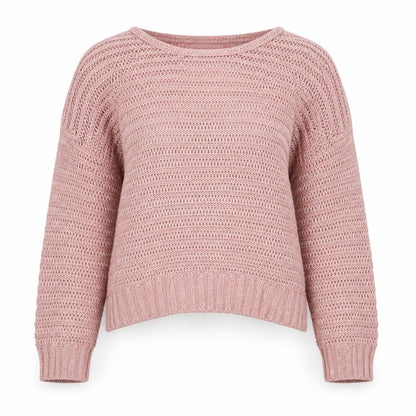 Y London Womens Pink Round Neck Acrylic Pullover Jumper Size M