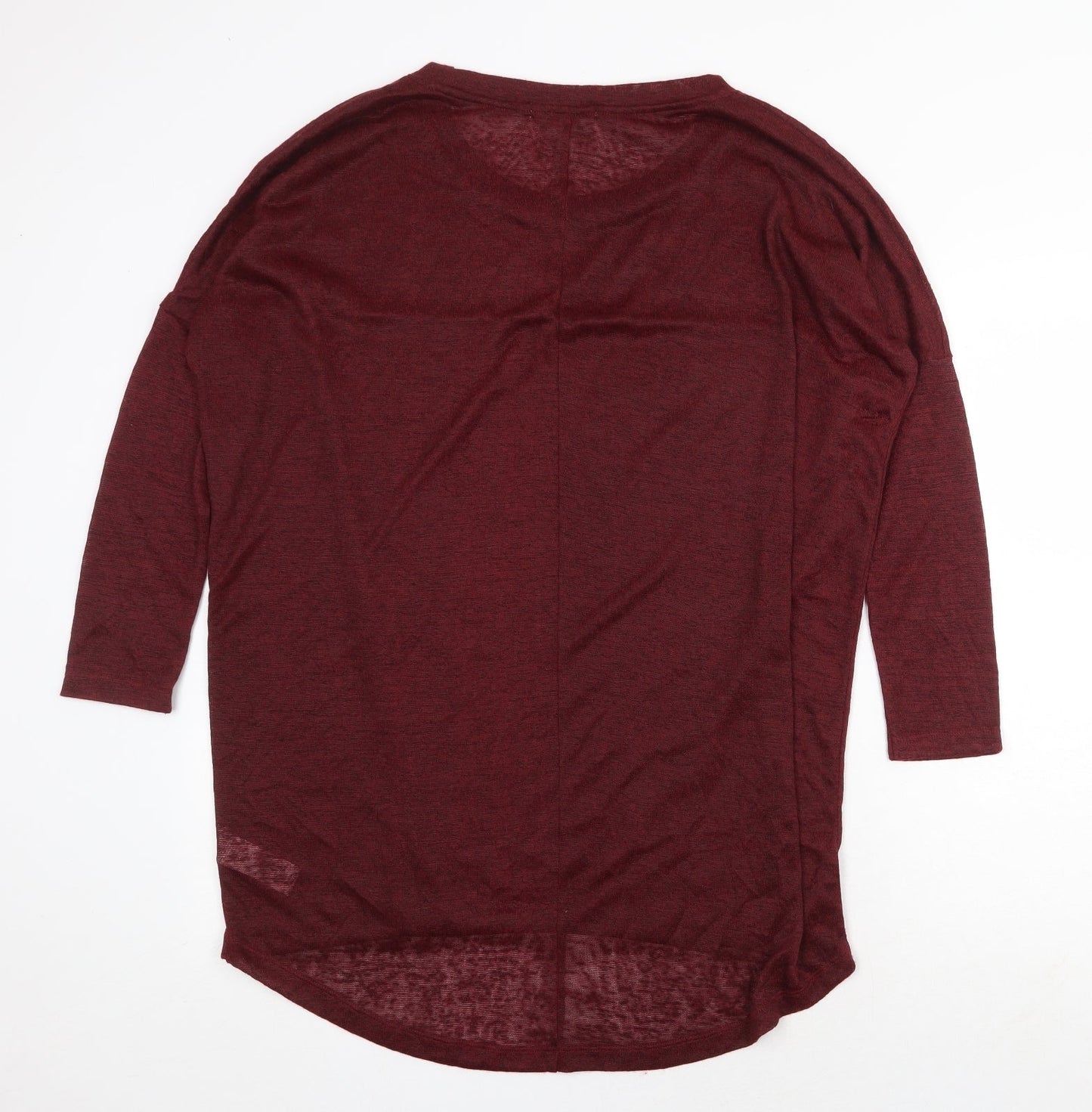 Atmosphere Womens Red Polyester Basic Blouse Size 12 Round Neck