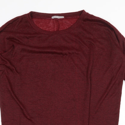 Atmosphere Womens Red Polyester Basic Blouse Size 12 Round Neck