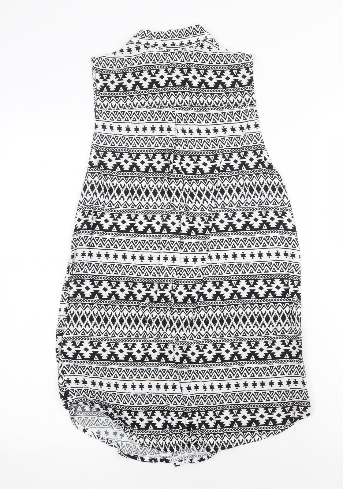 Womens UK Size 8 H&M White Tunic Tank
