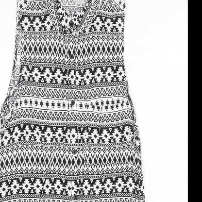 Womens UK Size 8 H&M White Tunic Tank